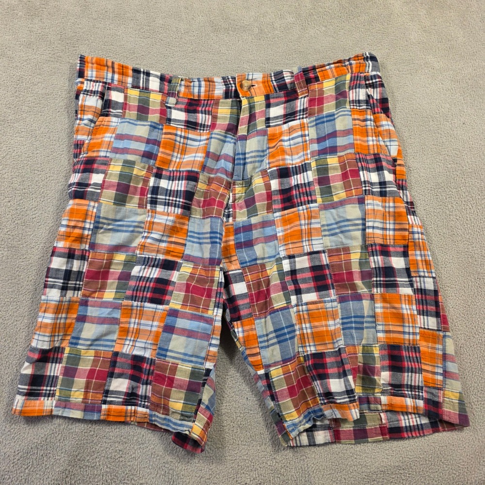 Siegfried Vintage Shorts Mens 38x10 Multicolor Patchwork Plaid Skater Summer 669